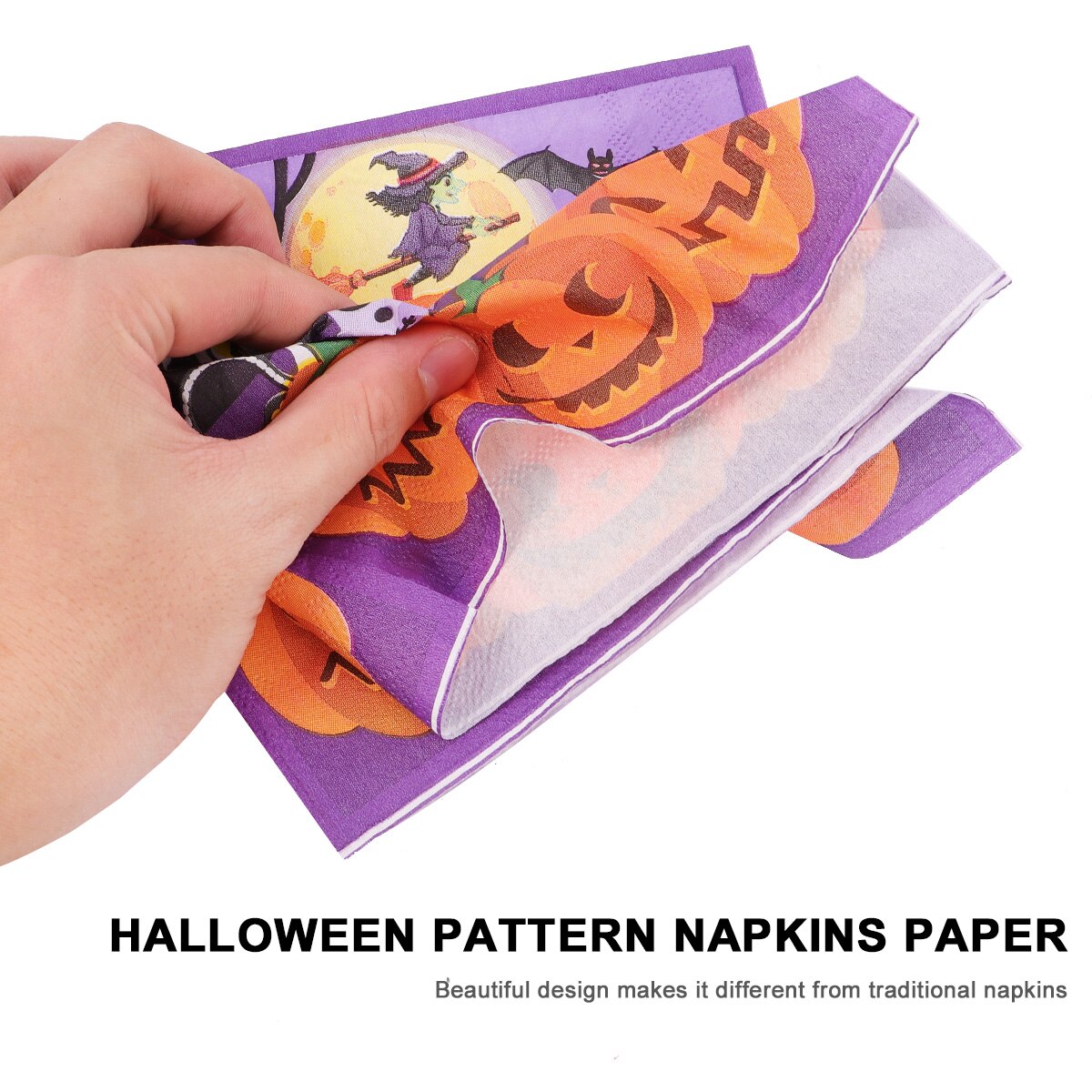 60 stk halloween engangsservietter tissue trykt serviet engangs praktisk dekorativ papirserviet til butik