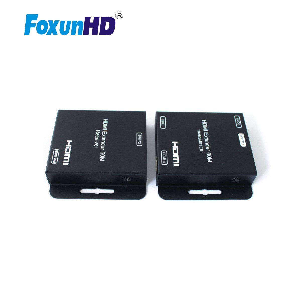 Foxun hdmiエクステンダー60メートルcat6ケーブルEX74サポート1080P60hz YUV444とpoc