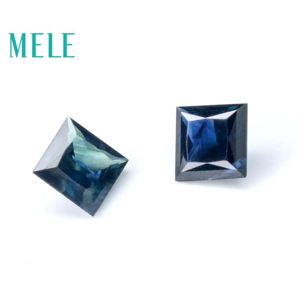 Natürliche Blaue Saphir verlieren edelstein für schmuck machen, 2,5-4 mmSquare abschnitt 0.4ct 2p feine schmuck DIYstones mit Hoher