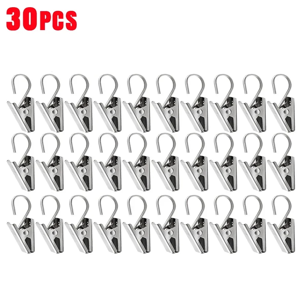 60/10 Stuks Roestvrij Stalen Gordijn Clips Met Haken Zware Opknoping Klemmen Gordijn Haak Clips Voor Huisdecoratie ambachten: Licht Geel