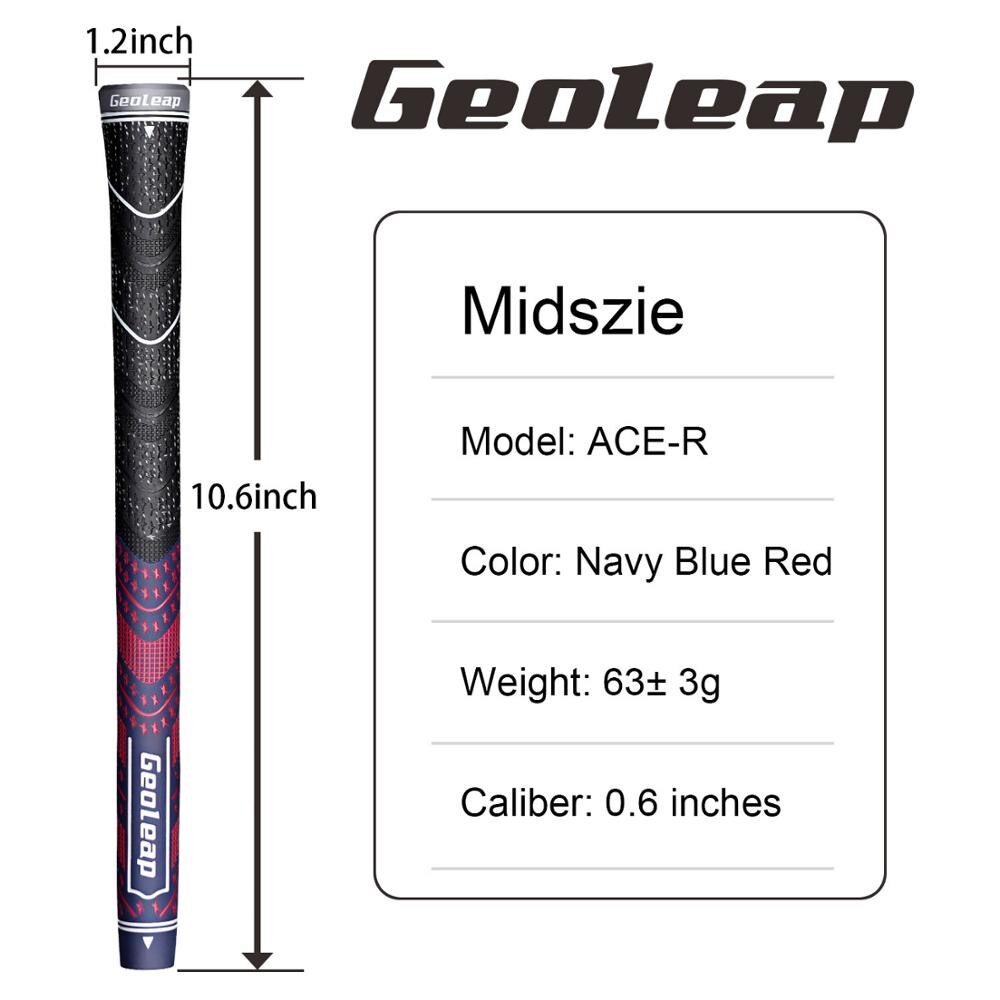 Geoleap golfgreb 13 stk / parti, rygrib ， multi sammensatte hybrid golfkølle greb, standard , 7 farve. fress: Marine blå
