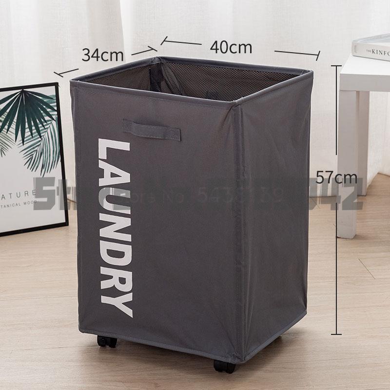 Ménage tissu vêtements vêtements boîte panier de rangement panier vêtements pliable roue panier à linge vêtements: a7