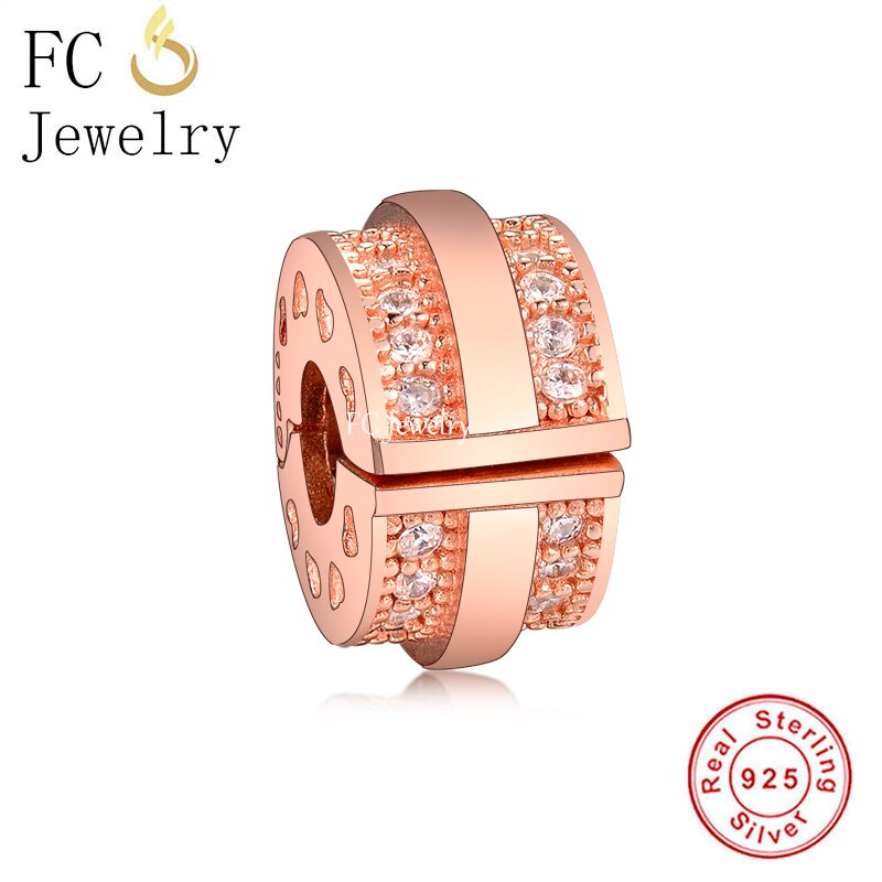 FC Jewelry Fit-pulsera de plata de ley 925 para mujer, cierre redondo, fabricación de cuentas, Berloque: FC1656-R