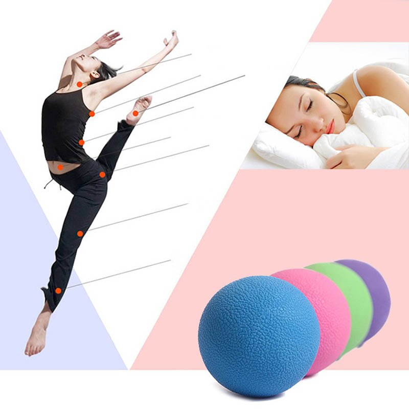 Lacrosse Massage Ball Sport Yoga Gym Balls TPE Mobility Trigger Point Body Pilates Fitness Training Neck Pain Muscle Release