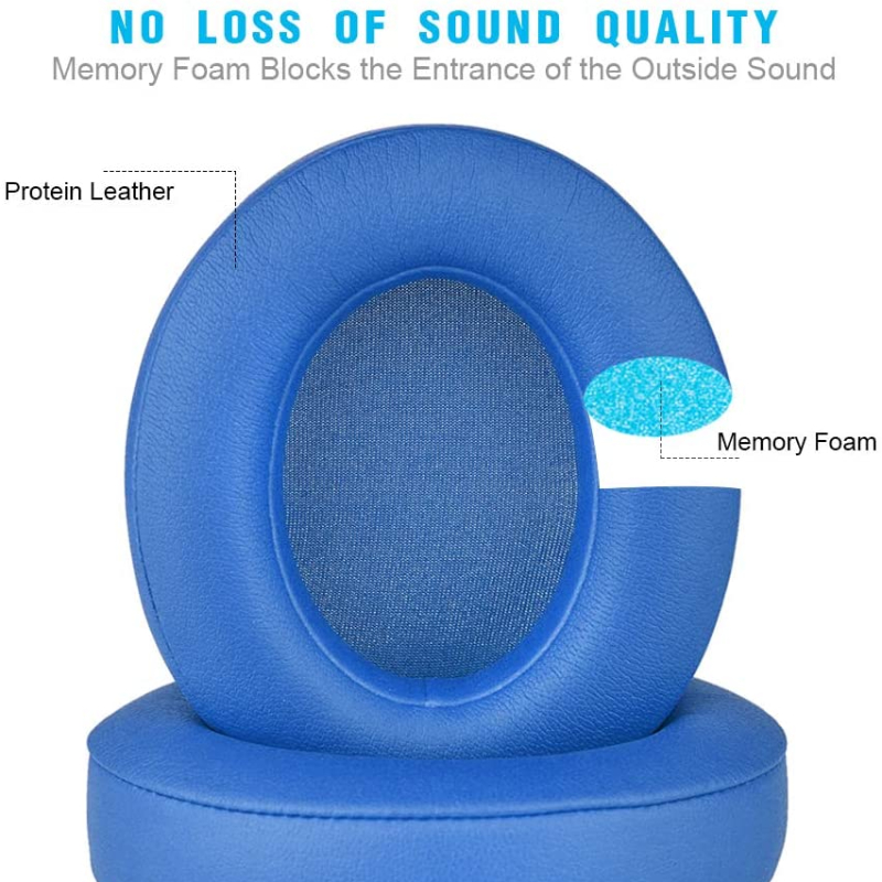 Earpads Replacement Parts Compatible with Beats by Dr. Dre Studio 2 Wireless/Wired B0500/B0501 /Studio 3 Over Ear Headphones