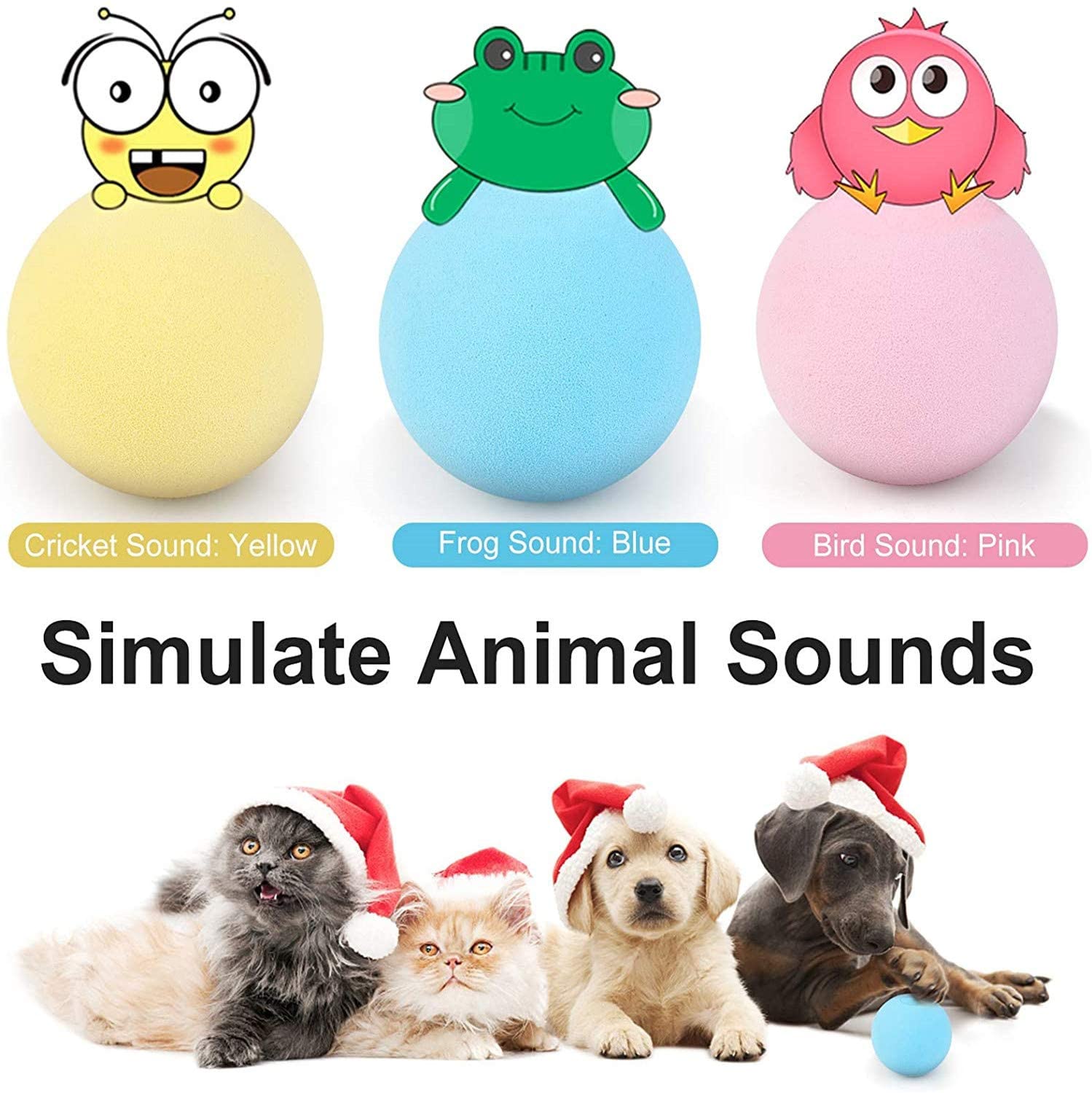 Balle d'apprentissage intelligente pour chat, jouet interactif, herbe-aux-chats, chaton