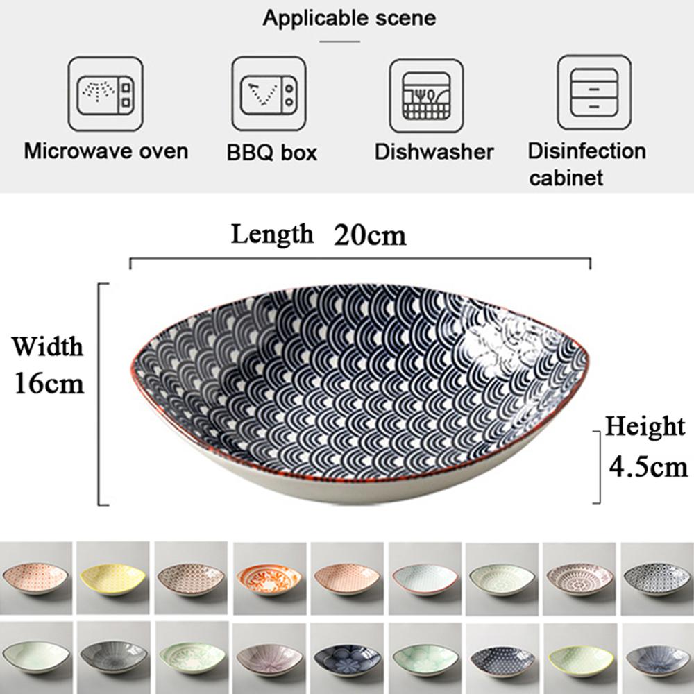 8 zoll Keramik Salat Platte Tiefe Suppe Gericht Nachtisch Teller Unterglasur Farbe Maschine Geschirr CZY1026