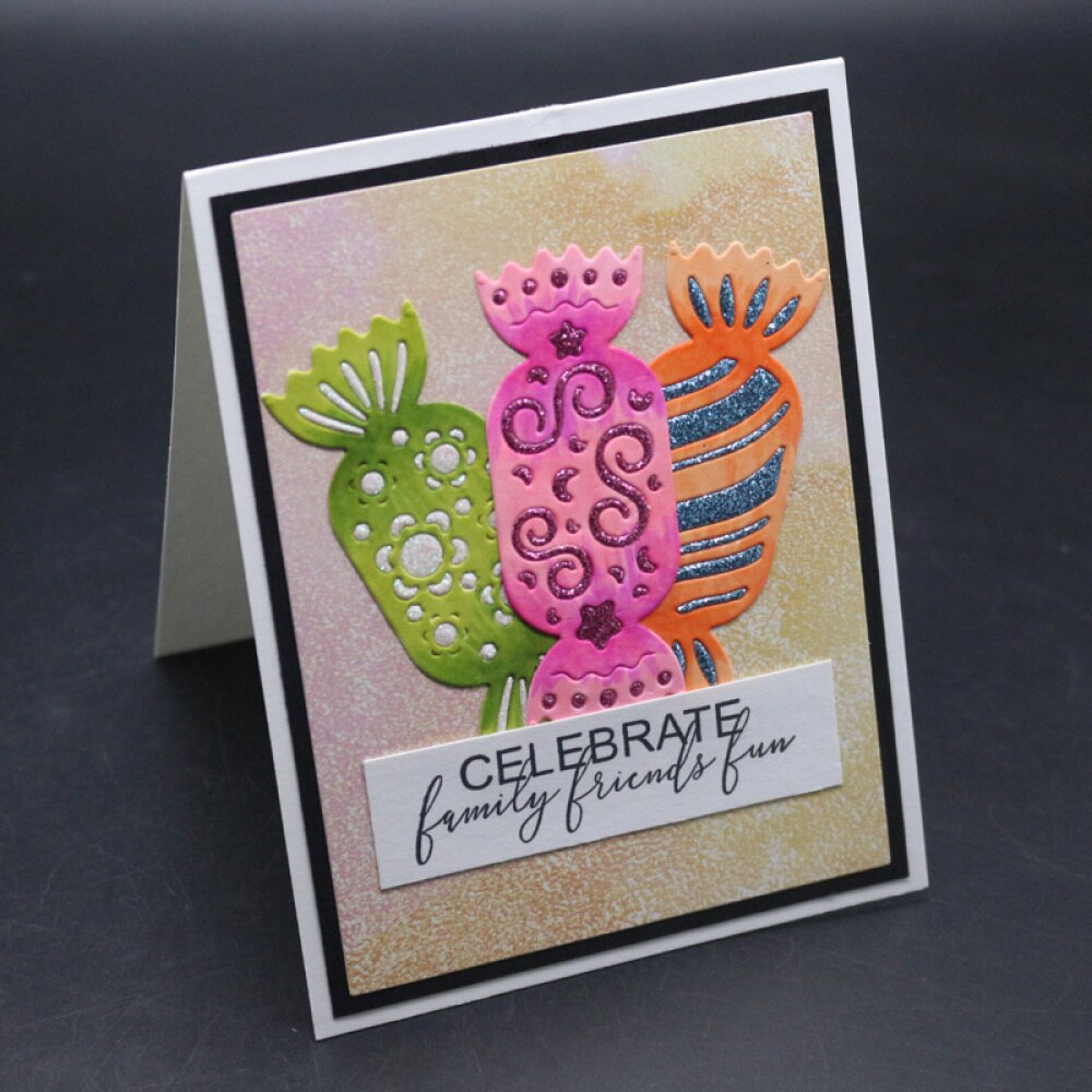 Christmas Candy Metal Cutting Dies Irregular Die Cut Sweet Frame Stencil Scrapbooking Embossing Craft Stamps And Dies