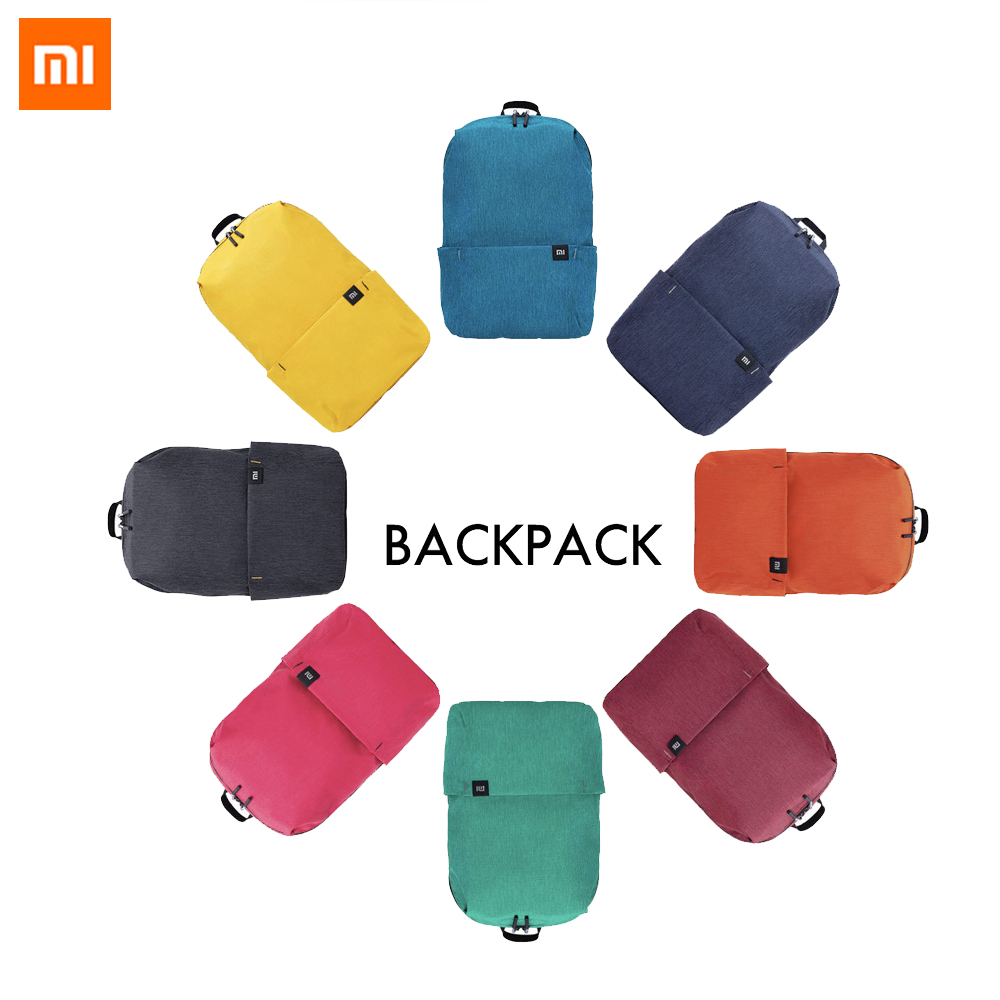 Neue Xiaomi bunte rucksack multi-funktion sport und städtischen freizeit vielseitige schulter tasche 10 farben 165g kleine wasserdichte tasche