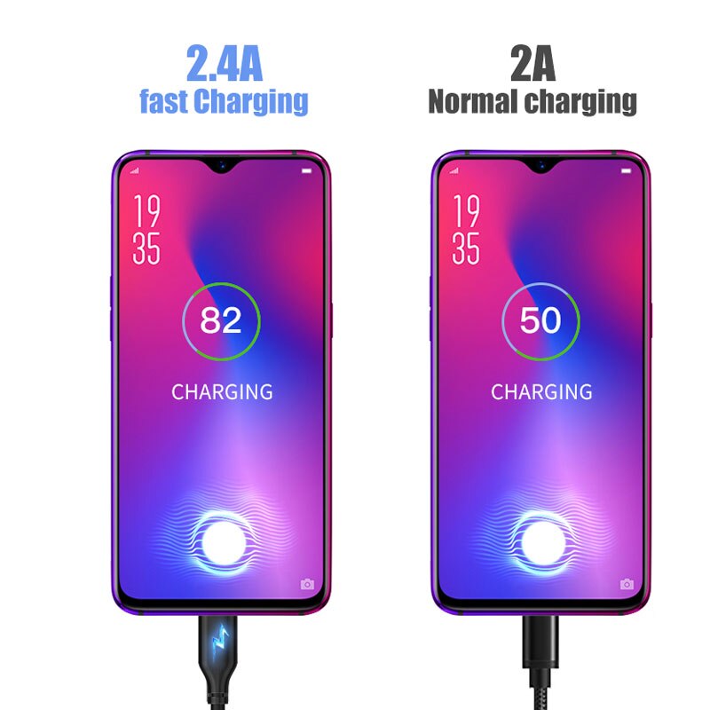 Cabletime micro usb 2.4a mobilkabel usb-kabel för huawei mate 20 10 xiaomi laddningssladd android telefon  c277