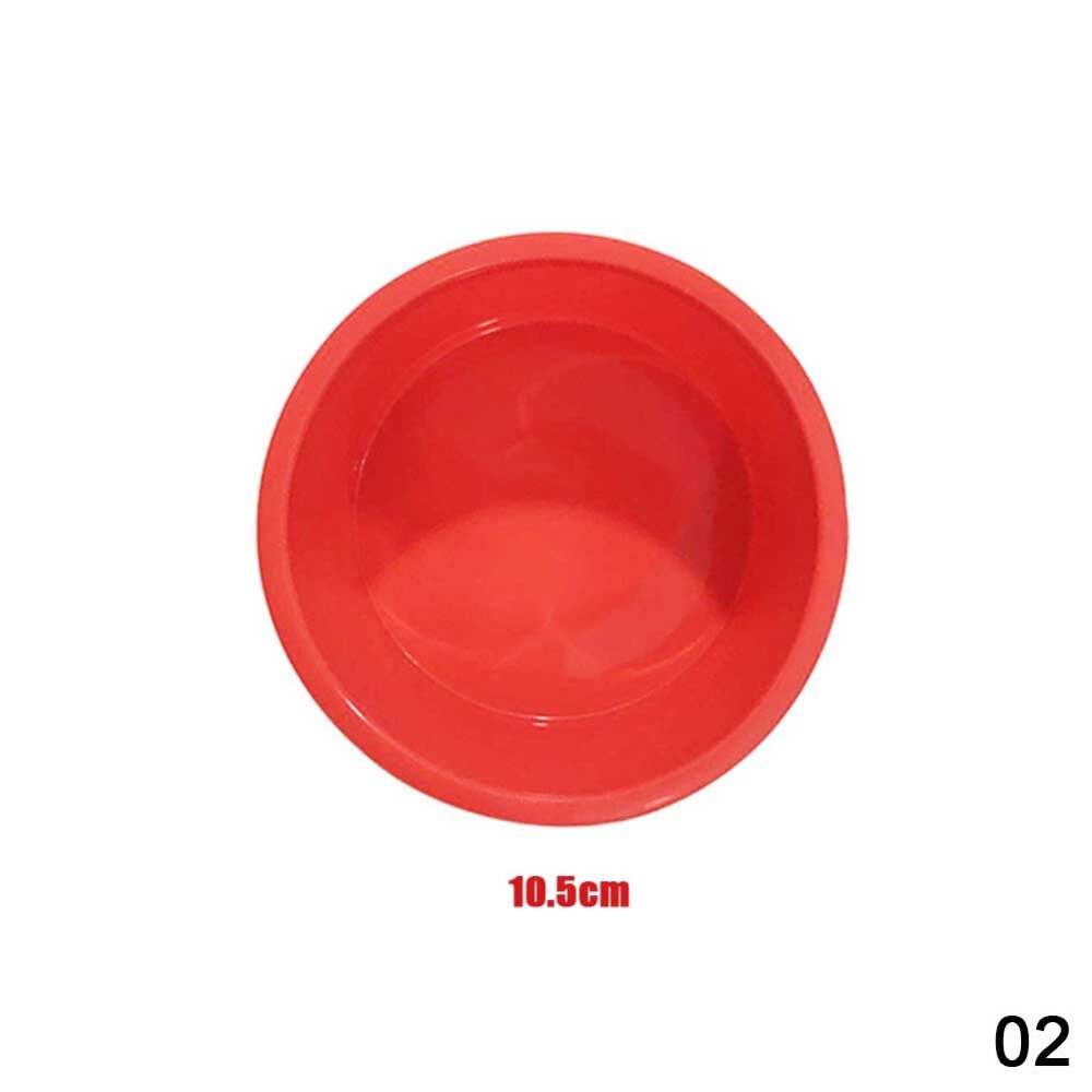 Moule à gâteau en Silicone de 10.5/16.5cm, forme ronde, ustensiles de cuisine, Desserts Mousse, outils de cuisson: 10.5cm Red