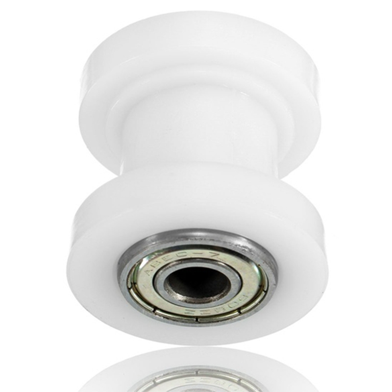 3X Off-Road Motorcycle Retrofit Chain Guide Sprocket Chain Tensioner Rolling Wheel for the XR CRF KLX110 (White)