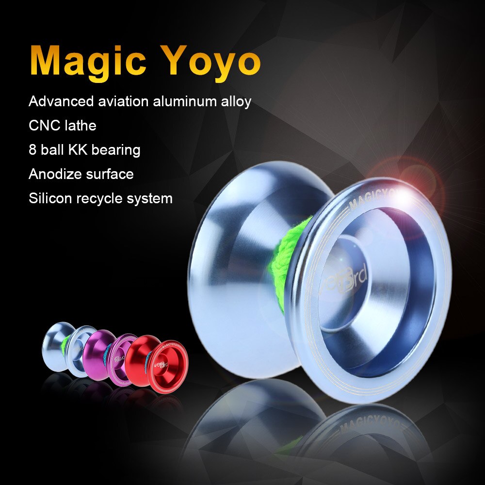 Professionele Magic Yoyo T5 Overlord Aluminium Metal Yoyo 8 Bal Kk Lager Met String Voor Kinderen Buiten Sport Speelgoed