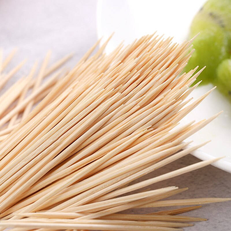 Double Head Natural Toothpicks Fruit Tooth Sticks 1000PCS / Box Worthy Bamboo Toothpick Disposable Family Restaurant Gadgets