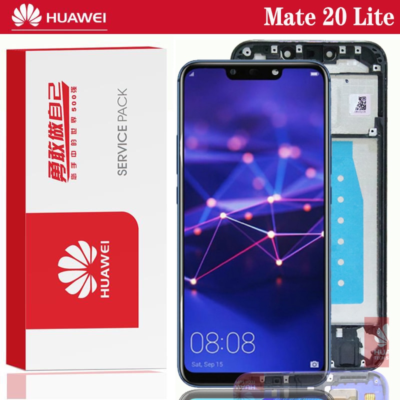 Original 6.3 ''IPS Display mit rahmen für Huawei Mate 20 Lite LCD Display Touchscreen Digitizer für Mate20 Lite reparatur Teile