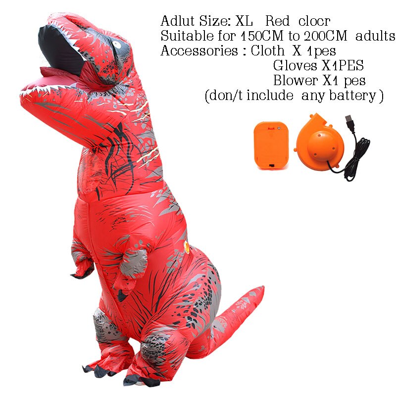 T-rex Dinosaure déguisement gonflable mascotte Deguisement Halloween Pour Animaux Cosplay Dinosaure: Adult Size6