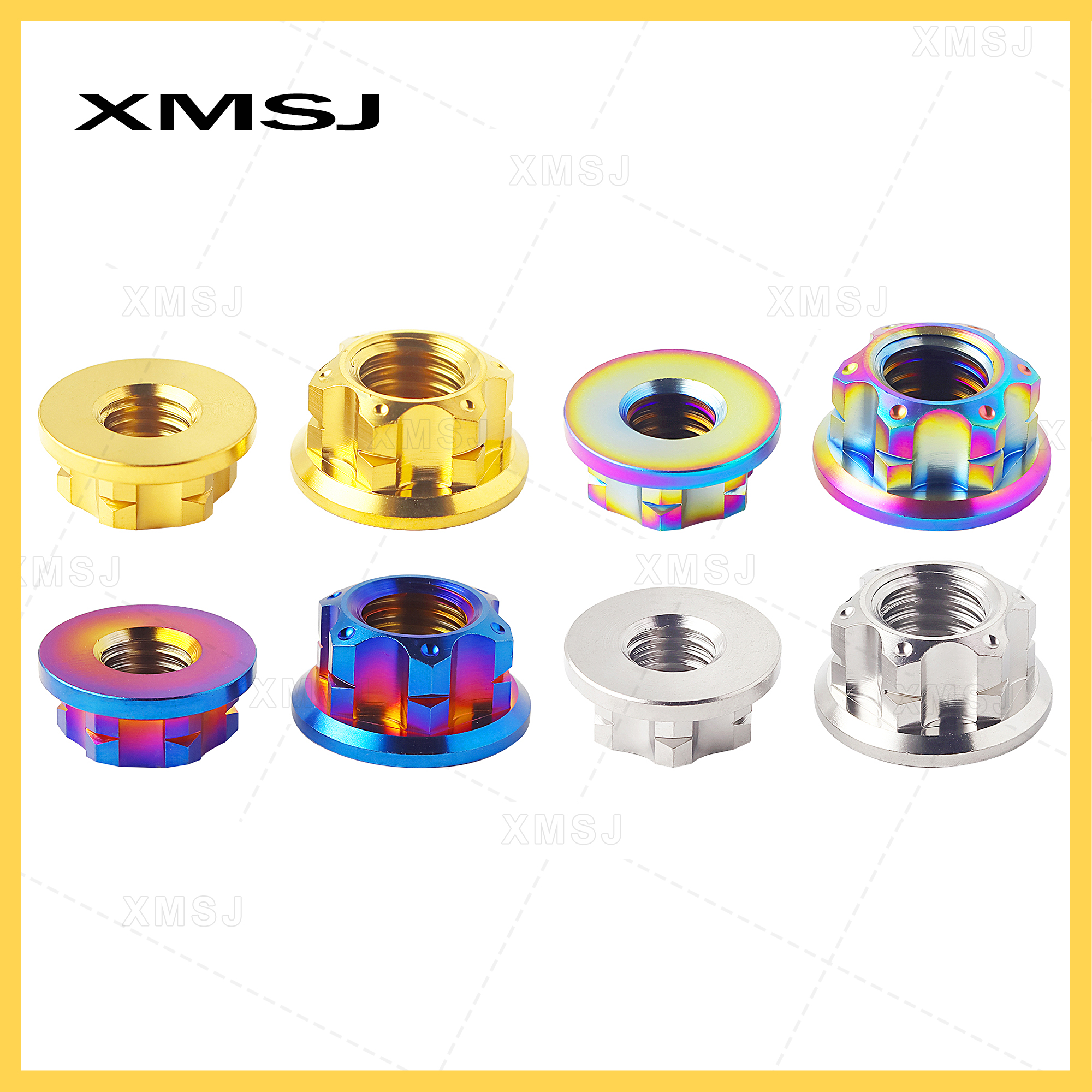 XMSJ M6 M8 M10 M12 Hex Hexagon Flange Titanium Nut... – Grandado