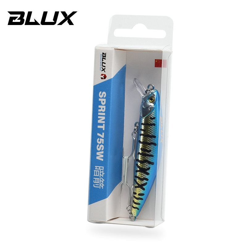 BLUX SPRINT 75SW-señuelo de pesca de peso fijo, piscardo que se hunde, 75mm, 11G, armado con anzuelo BKK Wobbler, aparejos de cebo para trucha, Roca, orilla