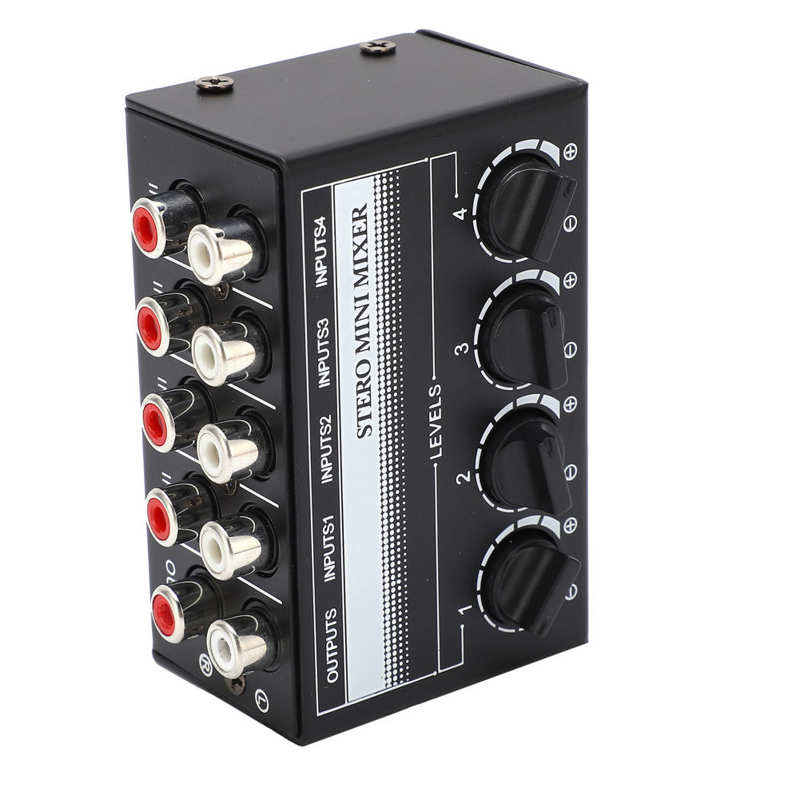 Stereo Rührgerät Unabhängige Einstellung 4 Kanal 1 in 4 aus Audio- Splitter -12dB gewinnen mit RCA Stecker für Kleine Verein für CD