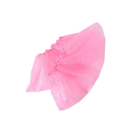 100pcs Outdoor Disposable Plastic Shoe Covers Carpet Cleaning Overshoes Support and: Pink 