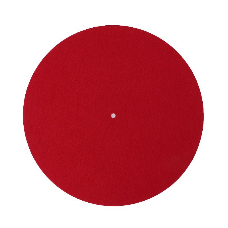 Turntable Mat Slipmat Audiophile 12'' in Platter Vinyl Record Players Anti-Vibr 77HA: Red Color