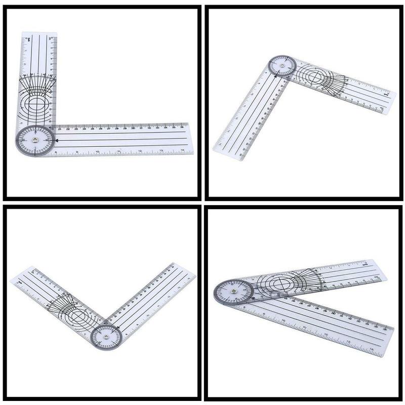 1Pcs 30 Cm Hoek Meten Heerser Hoek Multifunctionele Tekening Kantoor Student Heerser Plastic Briefpapier Leveringen