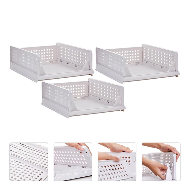 3 pièces tiroir Type vêtements boîte de rangement vêtements organisateur de vêtements