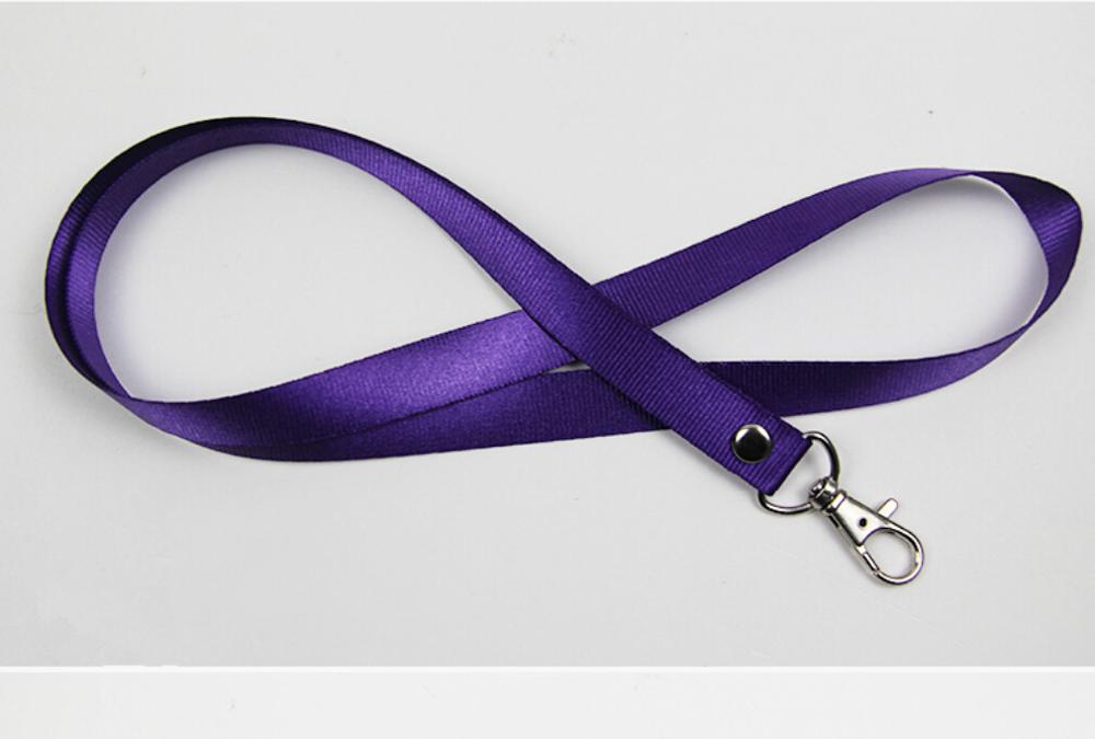 Lanyards Neck Strap For ID Pass Card Badge Key / Mobile Phone USB Holder DIY Hang Rope Lariat Lanyard 5 Colors: Purple