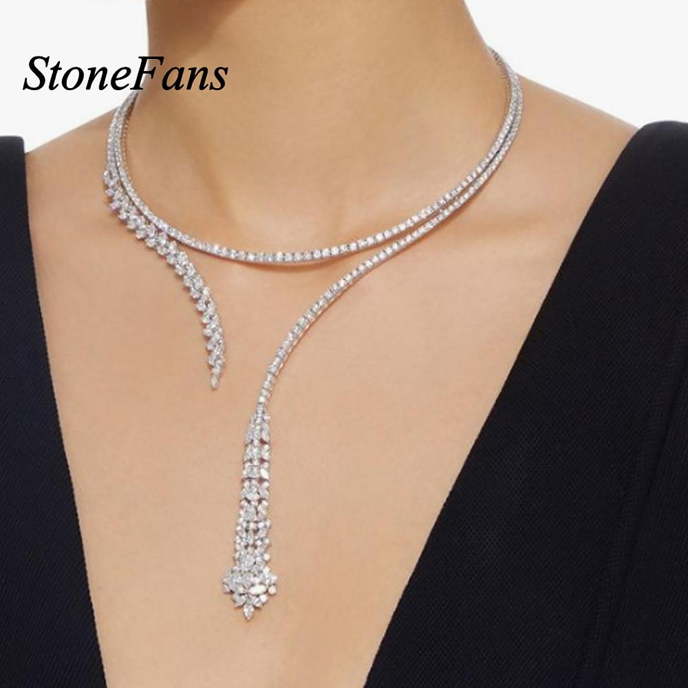 Stonefans Charm Draaimomenten Kettingen Met Hanger Voor Vrouwen Gelaagde Eenvoudige Lolita Bib Asymmetrische Choker Ketting Kraag Gold Party