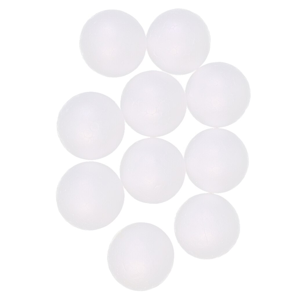 10 boules de mousse en polystyrène, 5cm, pour bricolage, sphère de décoration, artisanat, bricolage