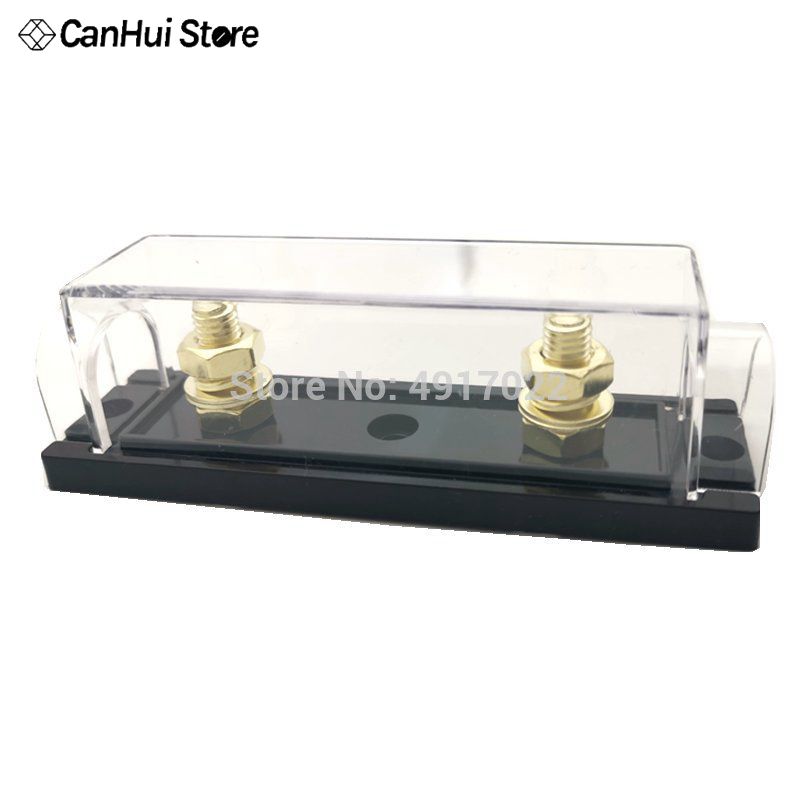 1Set ANL-H ANL-B Transparent Car Fuse Box ANL Fuse Holder Distribution in line 0 4 8 GA Positive With ANL Fuse Fusible 100A 200A