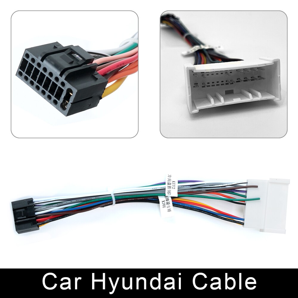 Power Connector 2 Din Car Android Radio Cable Universal: Hyundai