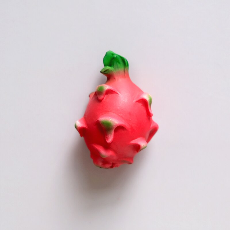 Decorative Refrigerator Magnet Funny Resin Kitchen Fridge Magnets Cute Whiteboard Locker Magnets for Boys and Girls: Dragon fruit