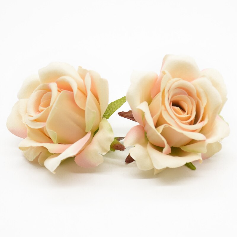 10 stycken konstgjorda blommor siden rosor heminredning tillbehör bröllop scrapbook godis box arrangemang diy brosch jul: 13