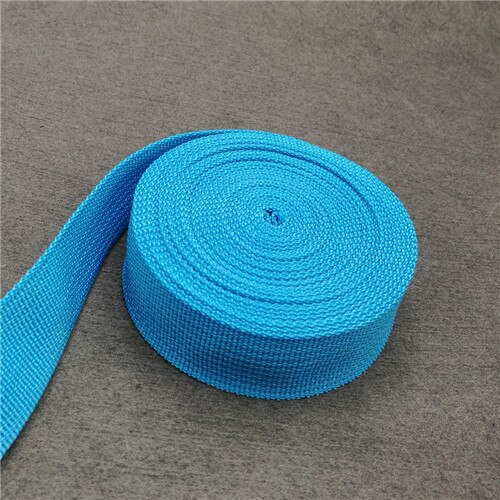 25mm Webbing 10meter long 1&quot; polypropylene for Bag Sewing Belt Webbing Strap dog collar line Strapworks: 33 Lake Blue