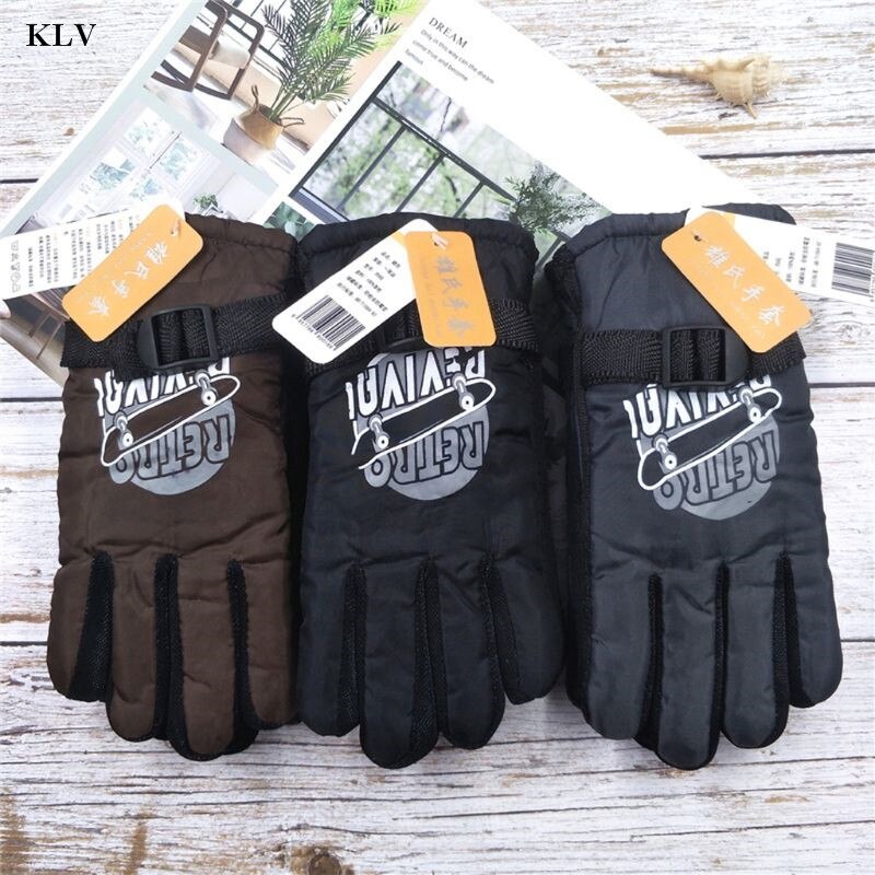 KLV mitaines de Ski pour enfants | Gants d'hiver, chauds, imperméables, coupe-vent, antidérapantes, pour garçons, gants de Ski