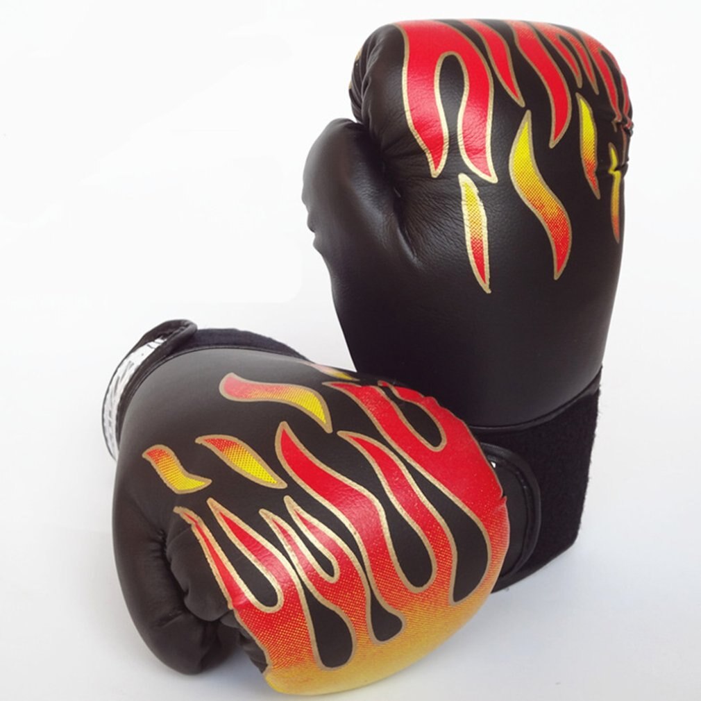 Gants de boxe Hutu à flamme rouge, pour adultes et enfants, dessin animé Sanshou, pour entraînement de boxe et couvre-poignets