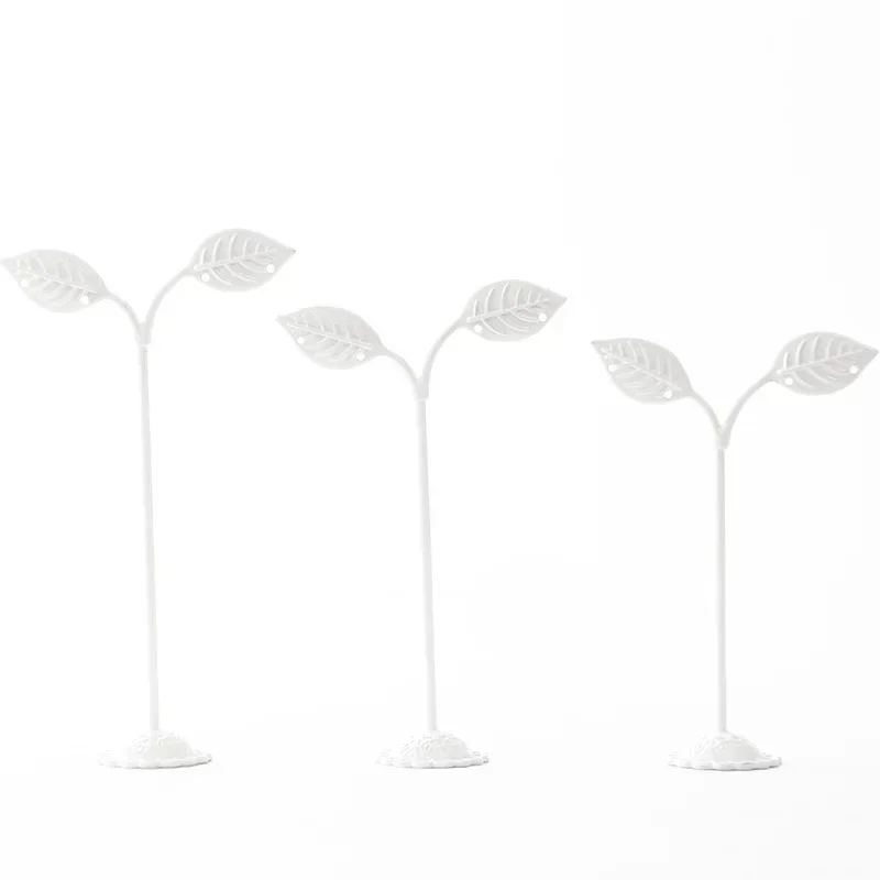3pcs/set Jewelry Earring Display Ear Stud Hanger Holder Stand Storage Show Rack Earring Holder Jewelry Display: WHITE