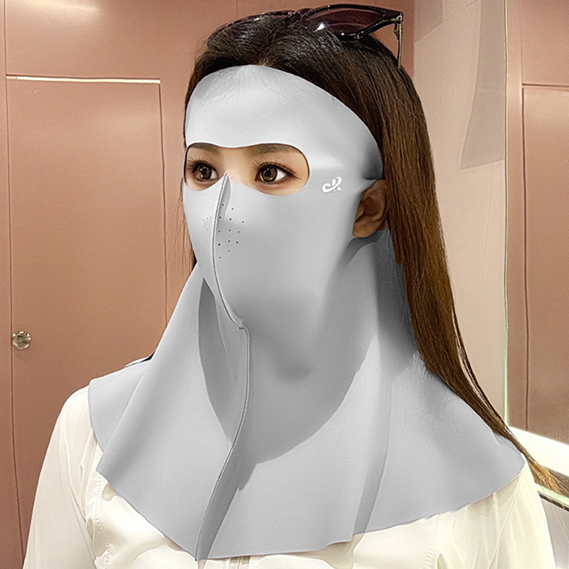 IJszijde zonbeschermingsmasker Anti-UV nekdoek Nekbescherming Stofdicht zonnescherm Gezichtsmasker Zomer: Blauw