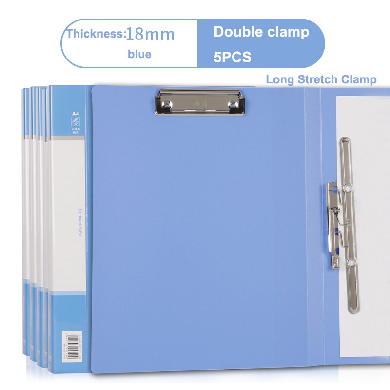 5pcs A4 Double Board Folder Strong Clip File Folder Board, Paging Book Clip Storage Box, Student Board Folder Office Supplies: Style4