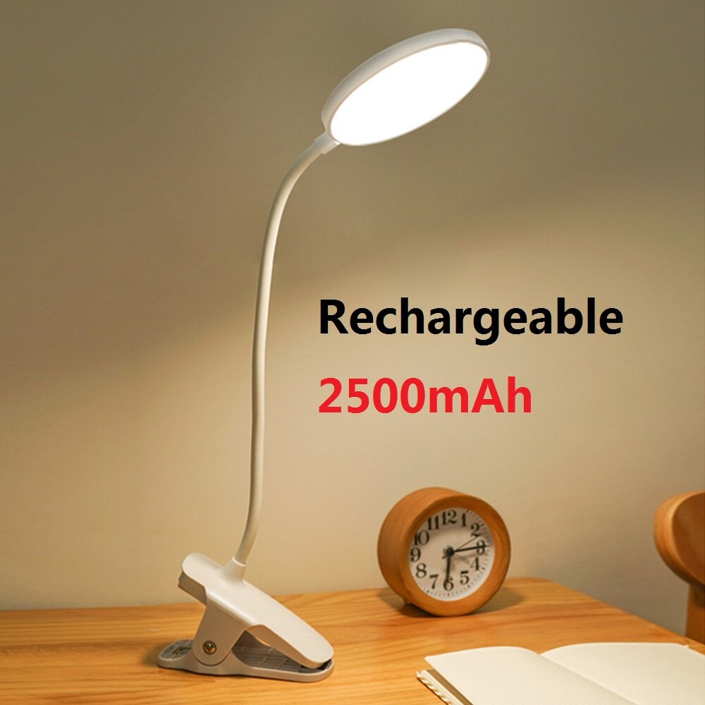 Finether USB Aufladbare LED Clip Tisch Lampe 360 ° Einstellbar 3 Licht Modi berühren Kontrolle Schreibtisch Lampen für Lesen Hause: Ursprünglich Titel