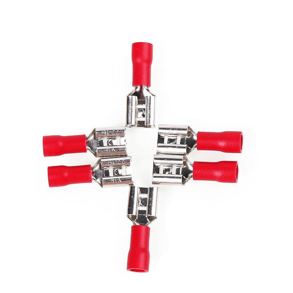 20pcs Red Female Semi-insulated Spade Wire Connector Terminal FDD1.25-250