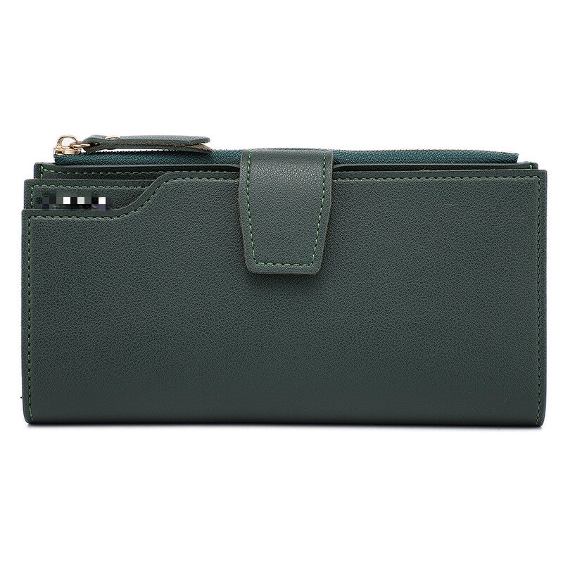 Dames portemonnee zacht pu leer rits portemonnee lange dames clutch portemonnee dames muntkaart portemonnee zwart: Groente