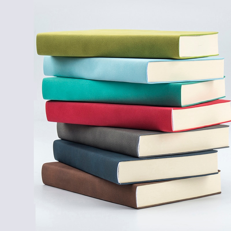 RuiZe faux leather diary notebook thick paper white blank pages sketchbook A5 office notepad vintage note book agenda soft cover