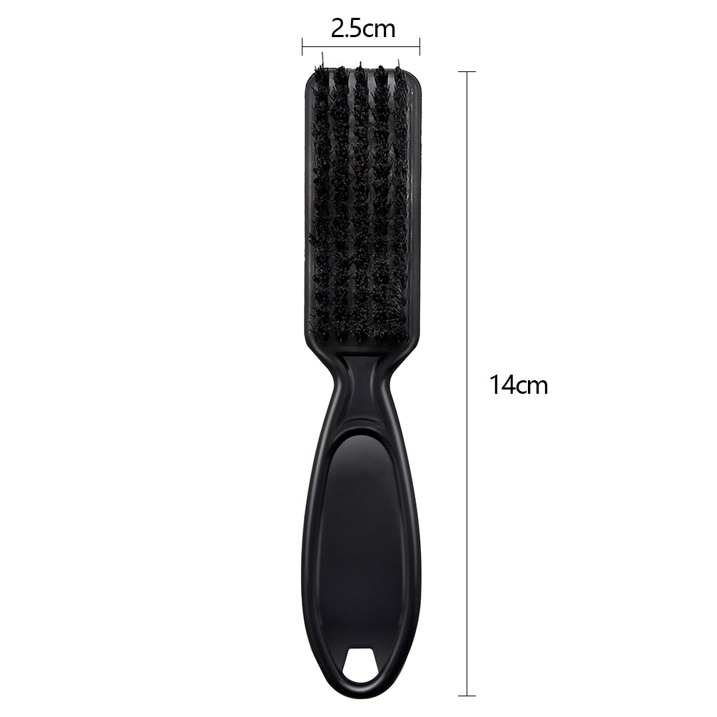 Cepillo de Limpieza del cabello suave con mango de plástico para peluquería, cepillo de peluquero para cuello, plumero para quitar el pelo roto, peine, herramientas de peinado: Black