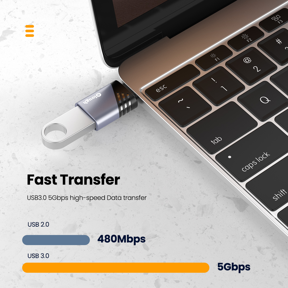 Elough USB to Type C Adapter OTG USB 3.0 Female Micro USB to Type C Male Cable Converters For MaxcBook Samsung S10 S9 S8 Adapter