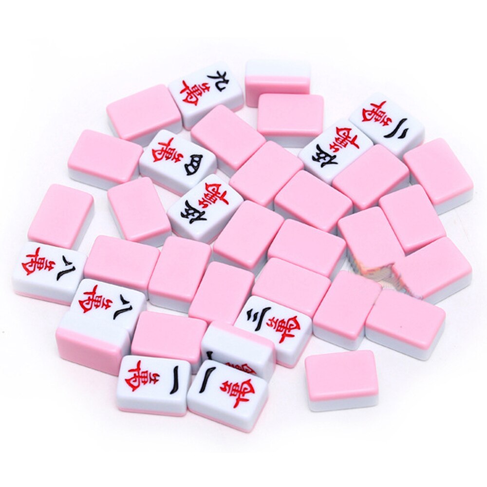 Mahjong 24Mm Draagbare Mini Mahjong Set Reizen Traditionele Chinese Game Indoor Entertainment Accessoires