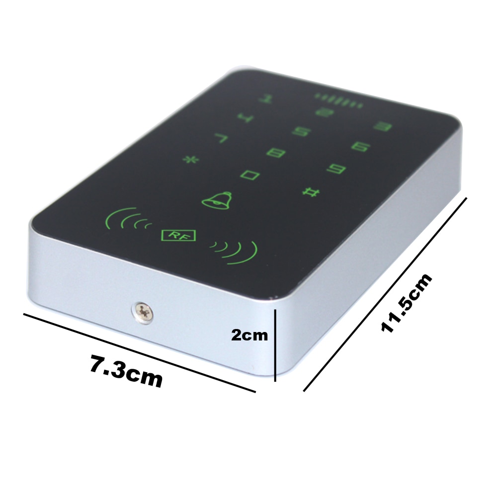 1000 users Backlight Touch Screen 125khz RFID Card Reader Keypad Access Control Reader Door Lock Opener Keyboard System