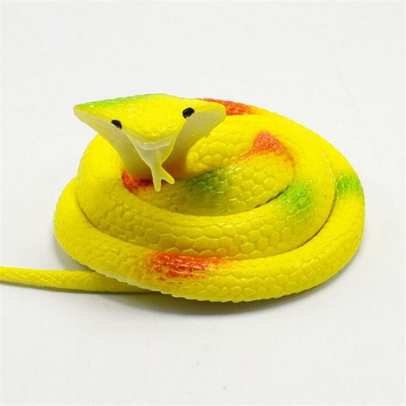 1 Pcs 75cm Practical Jokes Interesting Prank Horror Fun Shocker Novelty Gadgets Funny Toys Animals Simulation cobra Snake Toys: Yellow