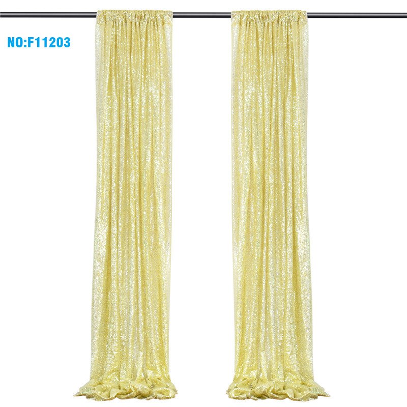 Fundo de fotografia 2 pçs 2x8ft sequin pano de fundo ouro sequin pano de fundo ouro sequin pano de fundo cortina 2 lantejoulas pano de fundo: 2ftX8ft X2 piece / F11203 light gold